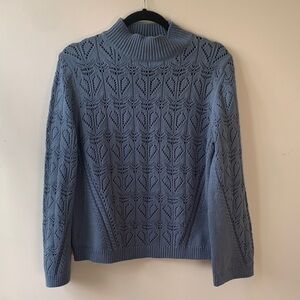LOFT Slate Blue Turtleneck Sweater